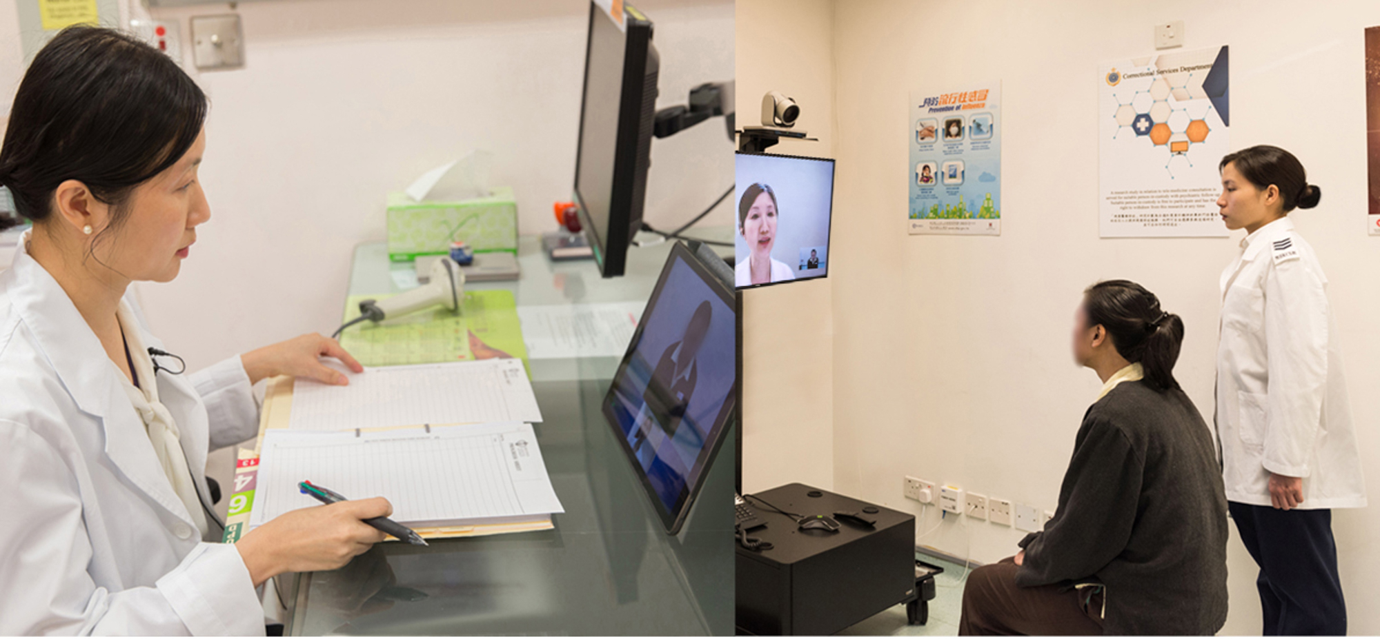 本署与青山医院和葵涌医院合作进行精神科视像遥距诊症研究。