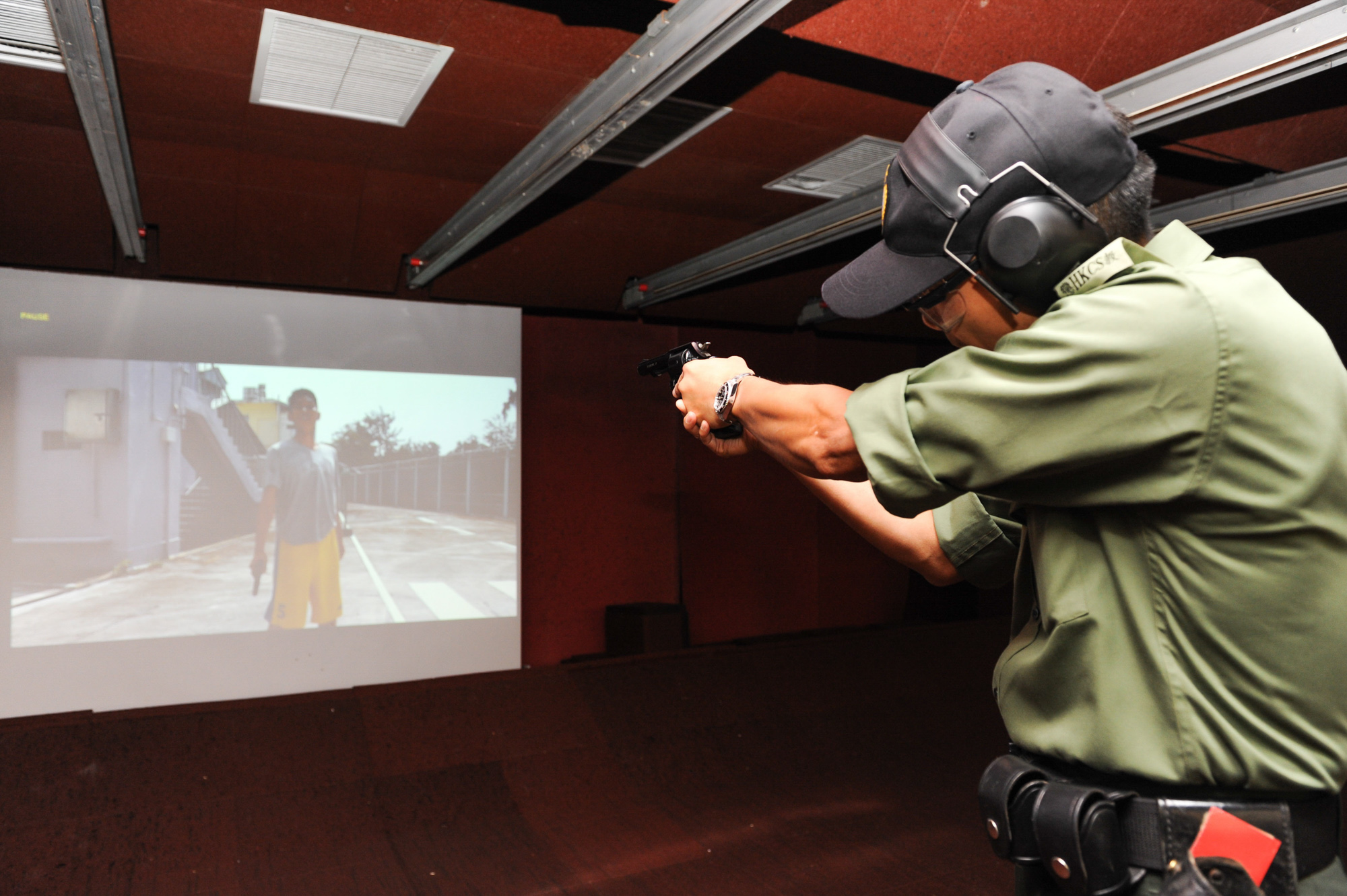 A member of Regional Response Team undergoing professional firearm training.