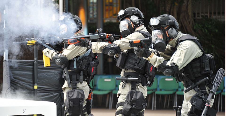 Tactical demonstration by the Regional Response Team during the Open Day of STI.