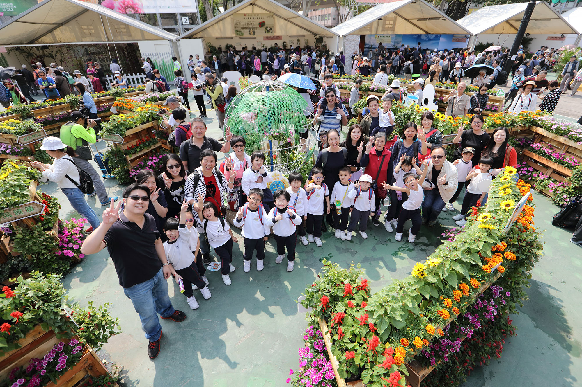 本署參加一年一度的香港花卉展覽，參展作品獲得不少讚譽。