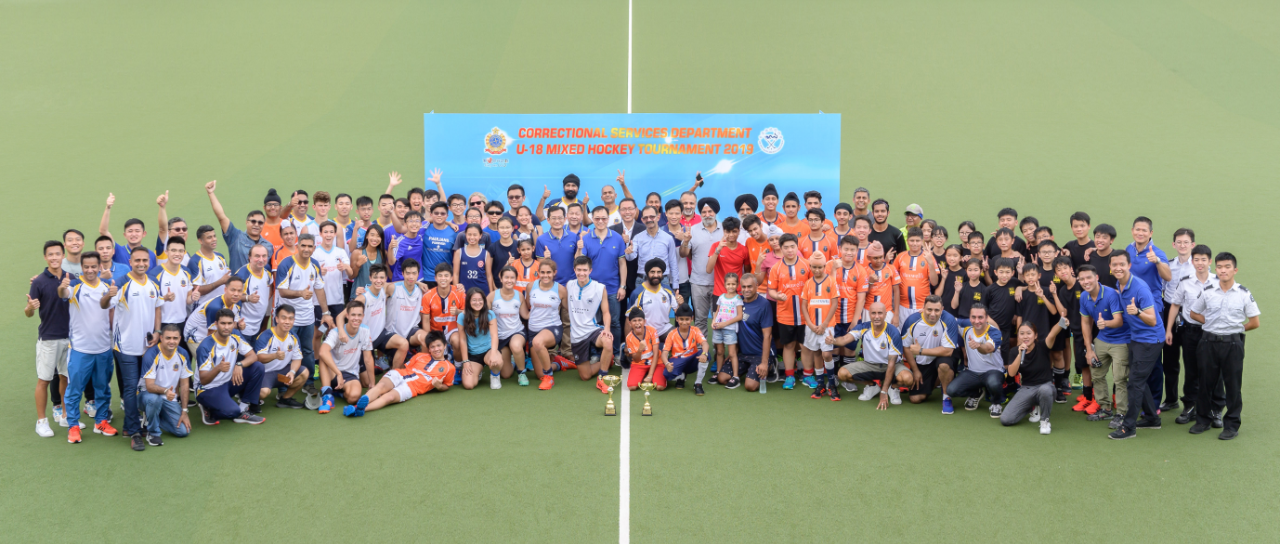 Correctional Services Department U-18 Mixed Hockey Tournament 2019 was held on 14 September.  A total of 5 teams comprising around 100 participants of different ethnic origins competed for various awards.