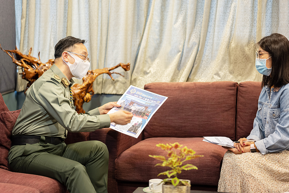 Deputy Commissioner of Correctional Services, Mr Wong Kwok-hing, tells the media during an interview that the Department strives to help persons in custody serving a lengthy prison term achieve self-enhancement, reflect on their wrongdoings, and develop positive values through a series of support programmes, such as the “Sentence Planning Scheme”.