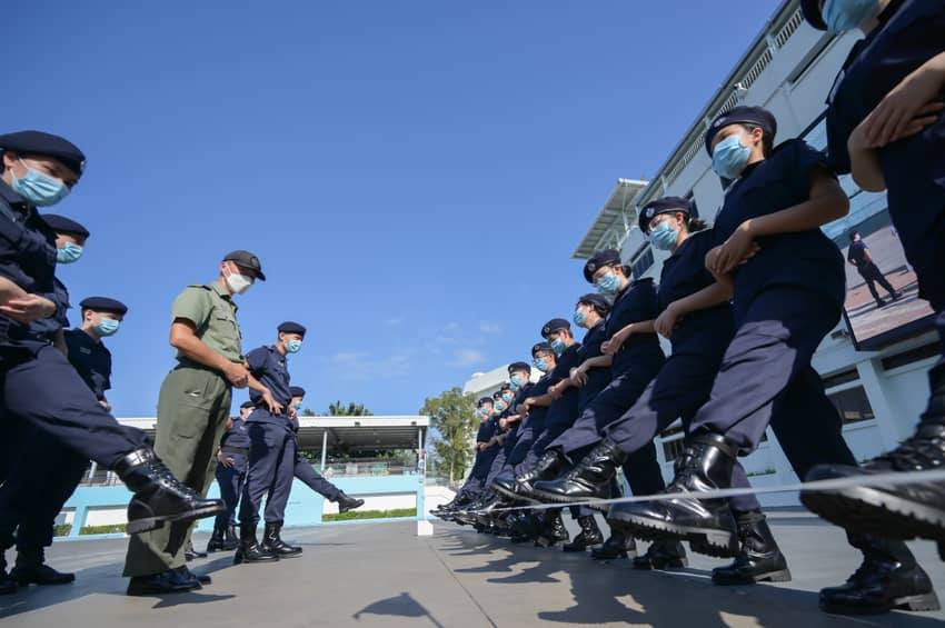 RPLs undergo the Chinese-style foot drill training.