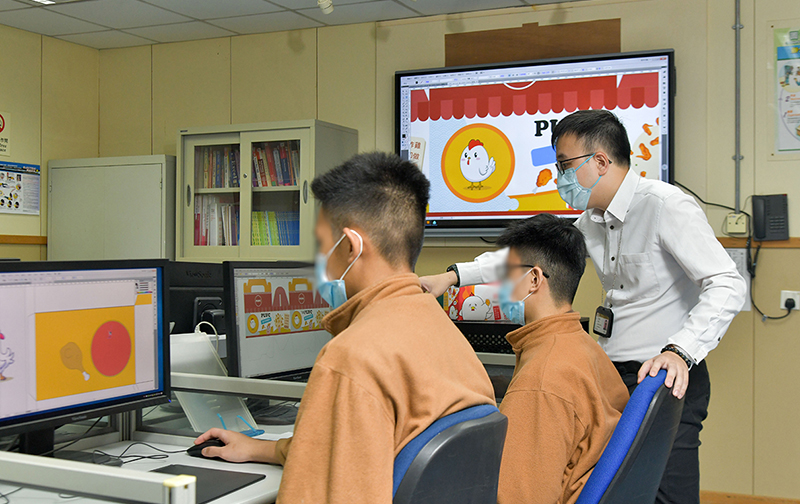 Young persons in custody equip themselves through enrolling in the Diploma in Computer Graphics Course to keep pace with industry development.