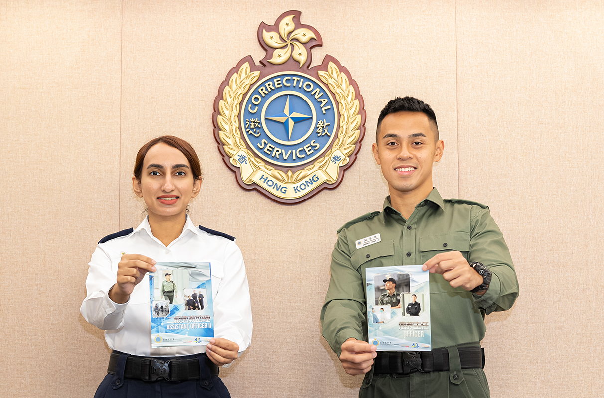 NEC Officer Cuenca Ryan A (right) and Assistant Officer II Faqir Anam (left) are interviewed by the Civil Service Bureau (CSB) at the CSD Headquarters.