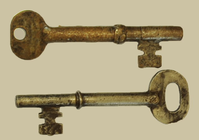 於19世紀後期在域多利監獄使用之囚室門匙。