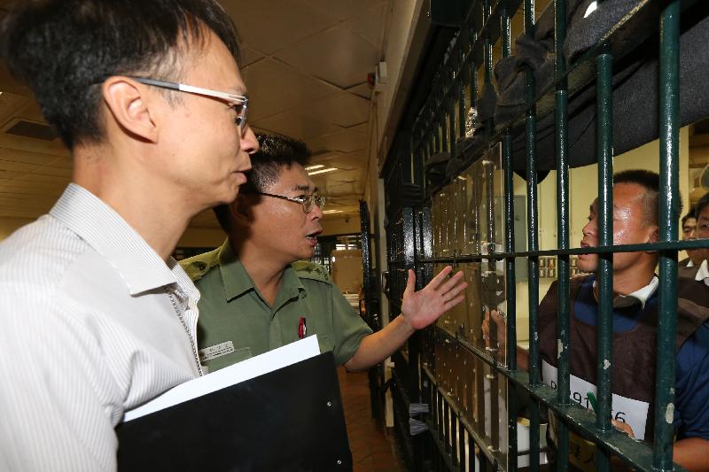 Correctional Services Department negotiators try to convince the persons in custody to surrender during the exercise.