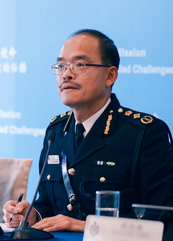 The Commissioner of Correctional Services, Mr Yau Chi-chiu, today (February 8) says at the annual press conference that the CSD attaches great importance to the strict enforcement of discipline and order in correctional facilities with a view to providing a safe and secure custodial environment for protection of public safety and providing appropriate rehabilitation programmes for persons in custody.