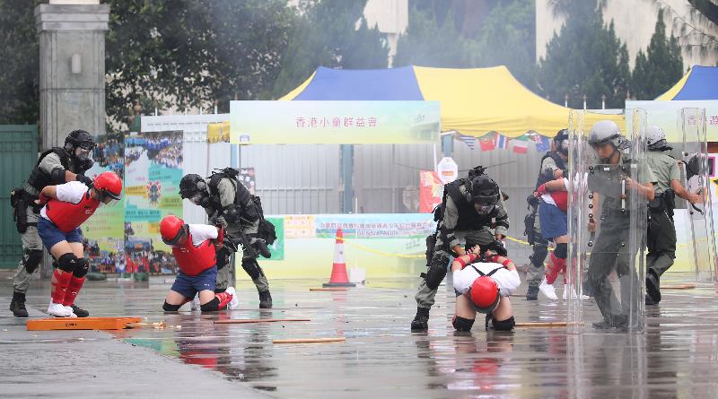 A tactical demonstration is staged at the Stanley Prison 80th Anniversary Open Day today (July 8).