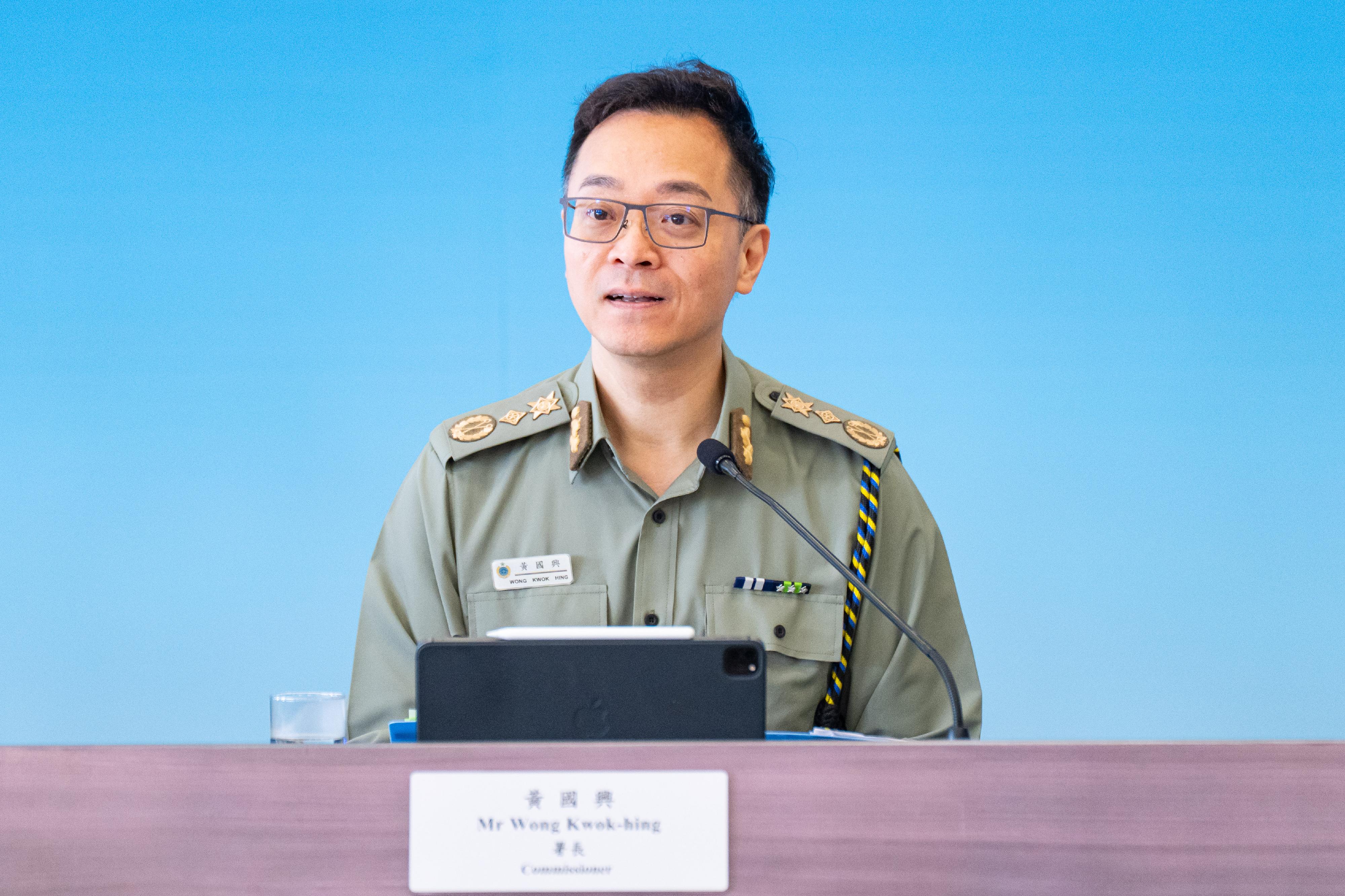The Commissioner of Correctional Services, Mr Wong Kwok-hing, hosted a press conference today (February 23) to review the work of the Correctional Services Department in 2025 and look ahead to the future.