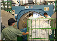 商業洗衣工場洗衣部